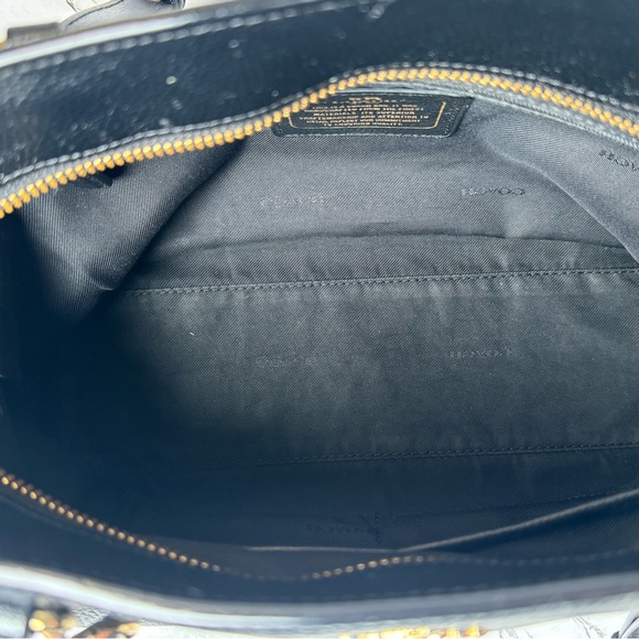 COACH Black Pebbled Leather Tote Bag 36604 Authentic - Picture 5 of 15